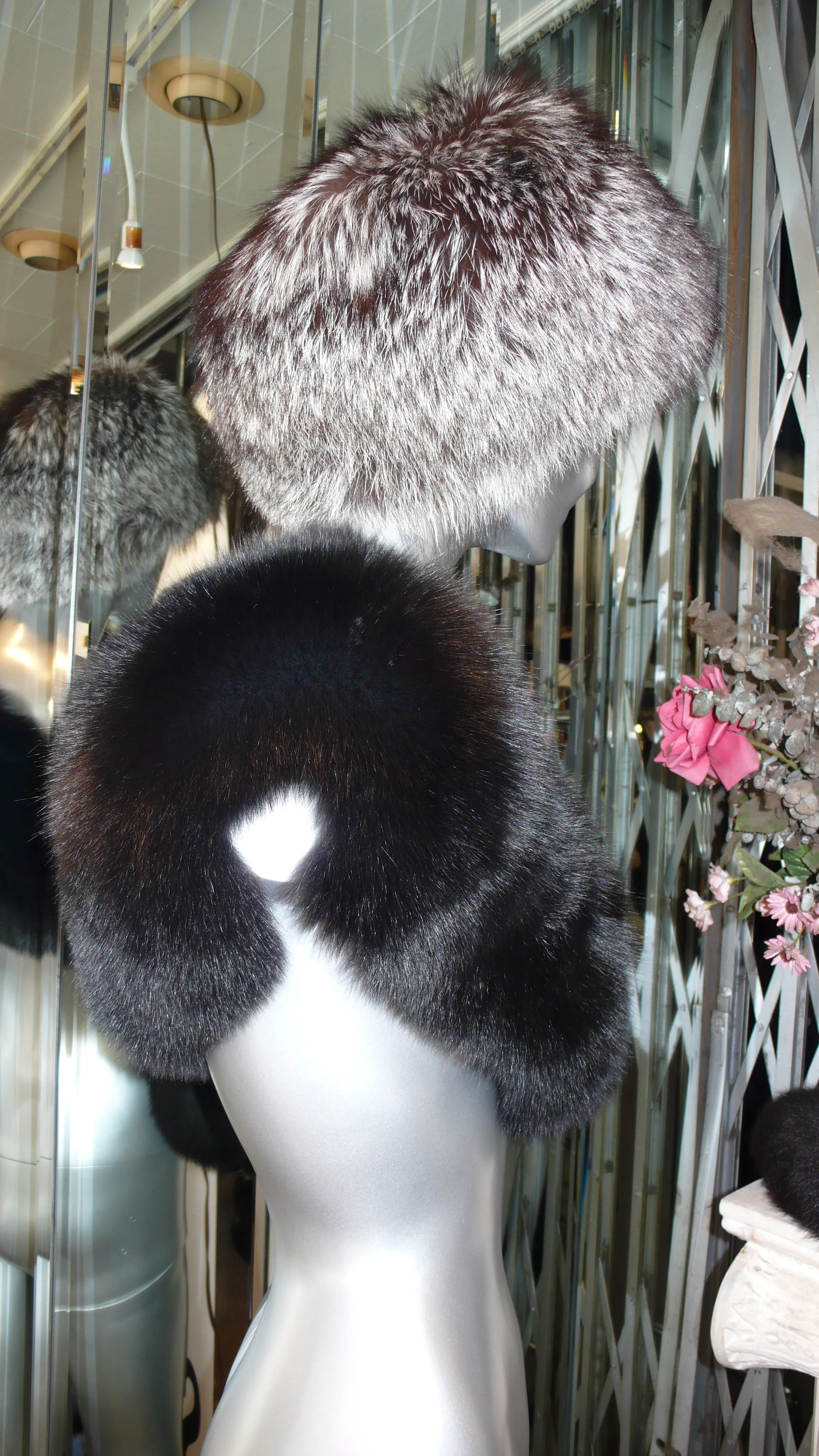 GORGEOUS Plush Black Fox  Collar/Shoulder Wrap