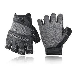 HANDLANDY Fingerless Work Gloves for Men Tactical Mechanics 6262