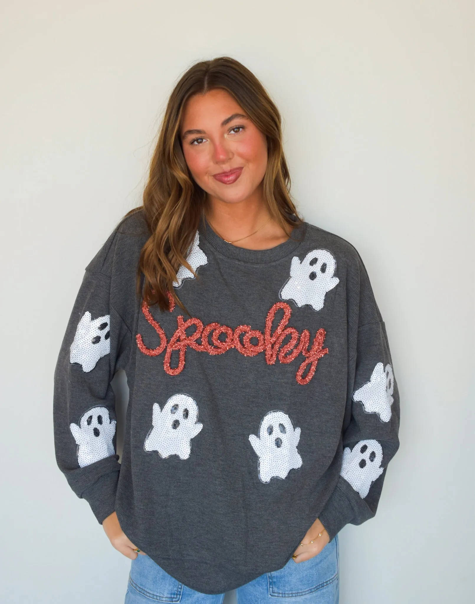 Hey Boo Spooky Ghost Sweater