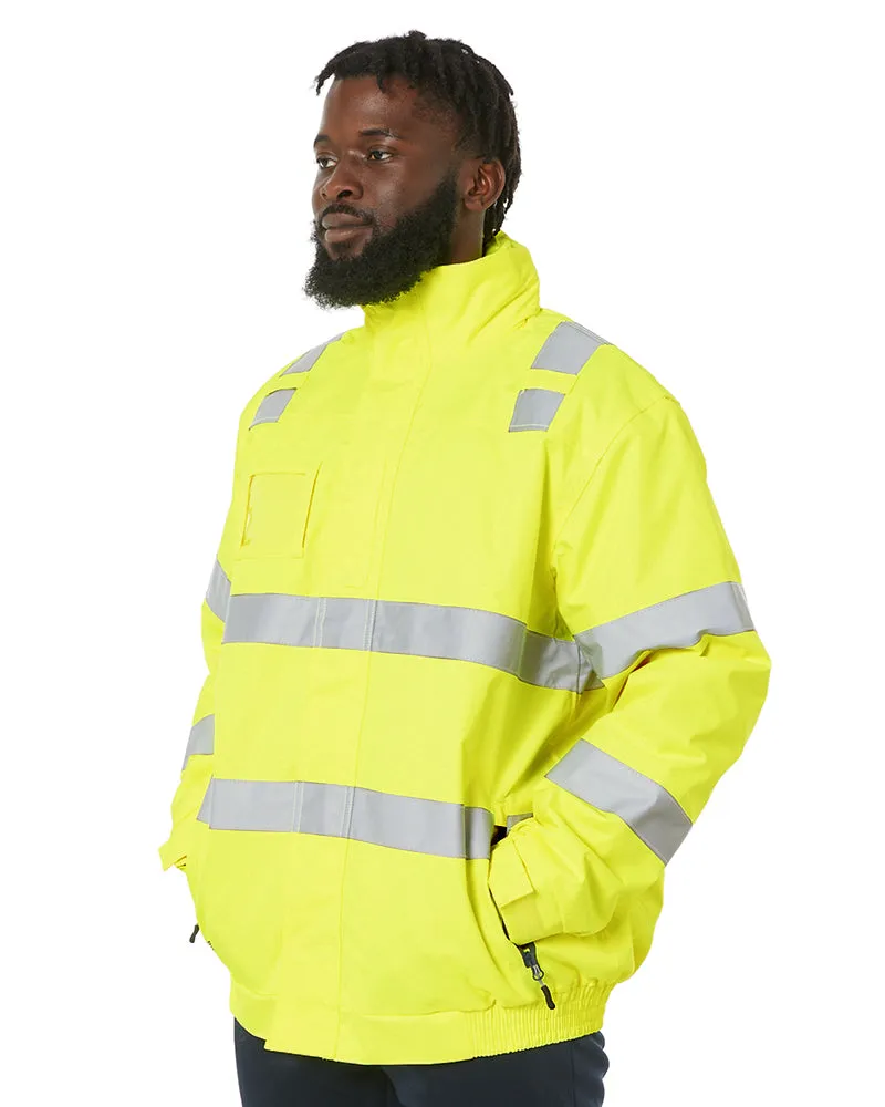 Hi Vis Taped Wet Weather Bomber Jacket - Yellow