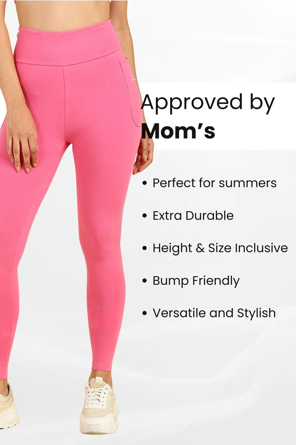 High Waist Pink Mom Legging