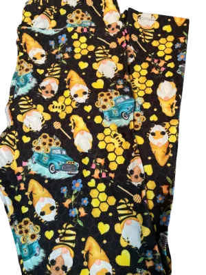 Honey bee gnome leggings