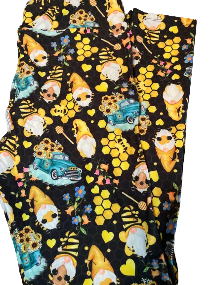 Honey bee gnome leggings