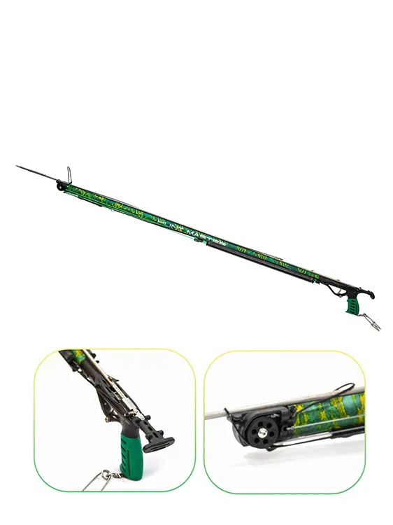 Huntmaster Wigun Aluminium Invert Roller Speargun Camo Series Green Camo