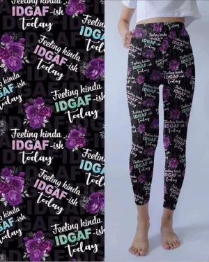 Idgaf sports style leggings