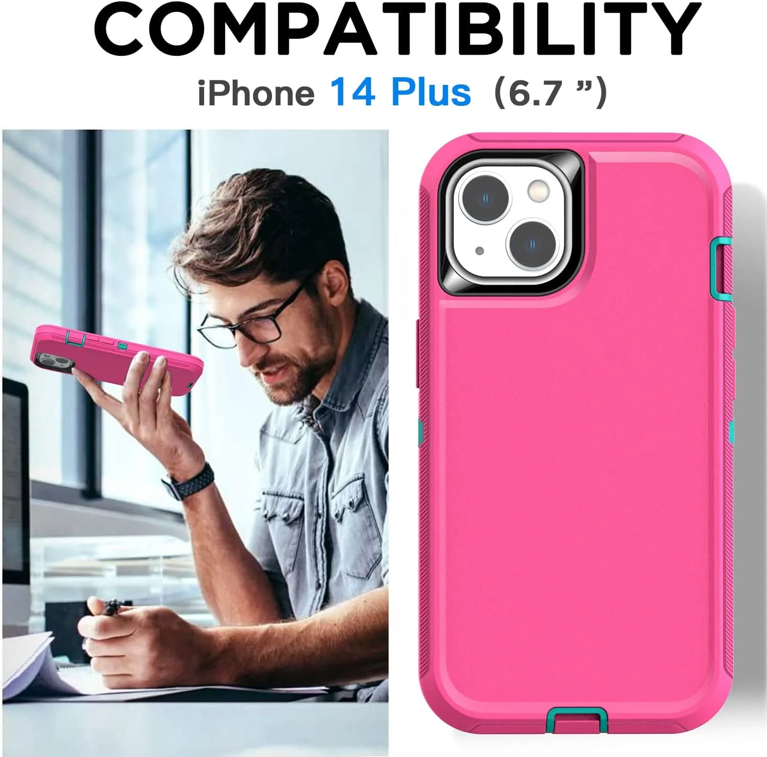 iPhone 14 Plus Case(6.7")  Protective Tough Durable Cover