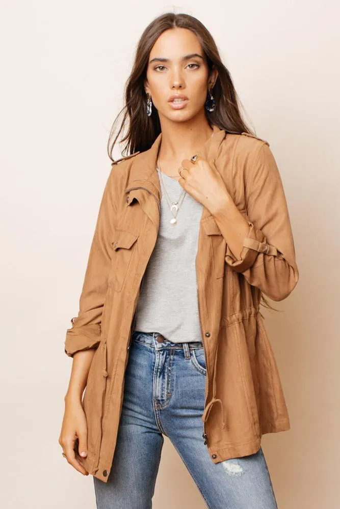 Isley Utility Jacket in Camel