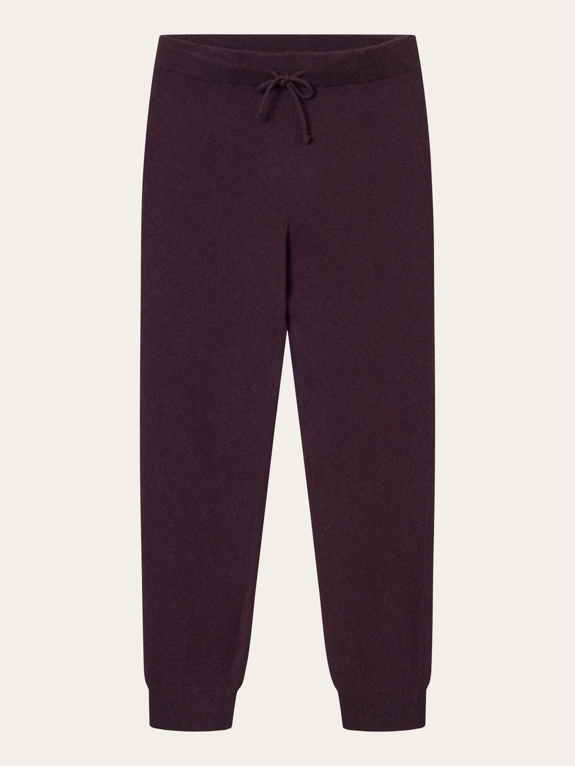 JADE hybrid knitted jog pants - Chocolate Plum