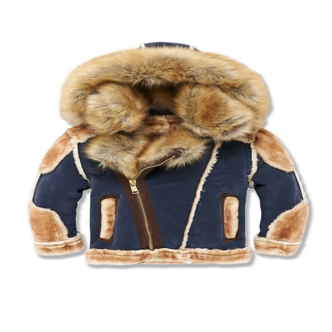 Jordan Craig LEGACY EDITION MOTO SHEARLING JACKET Kids -  NAVY