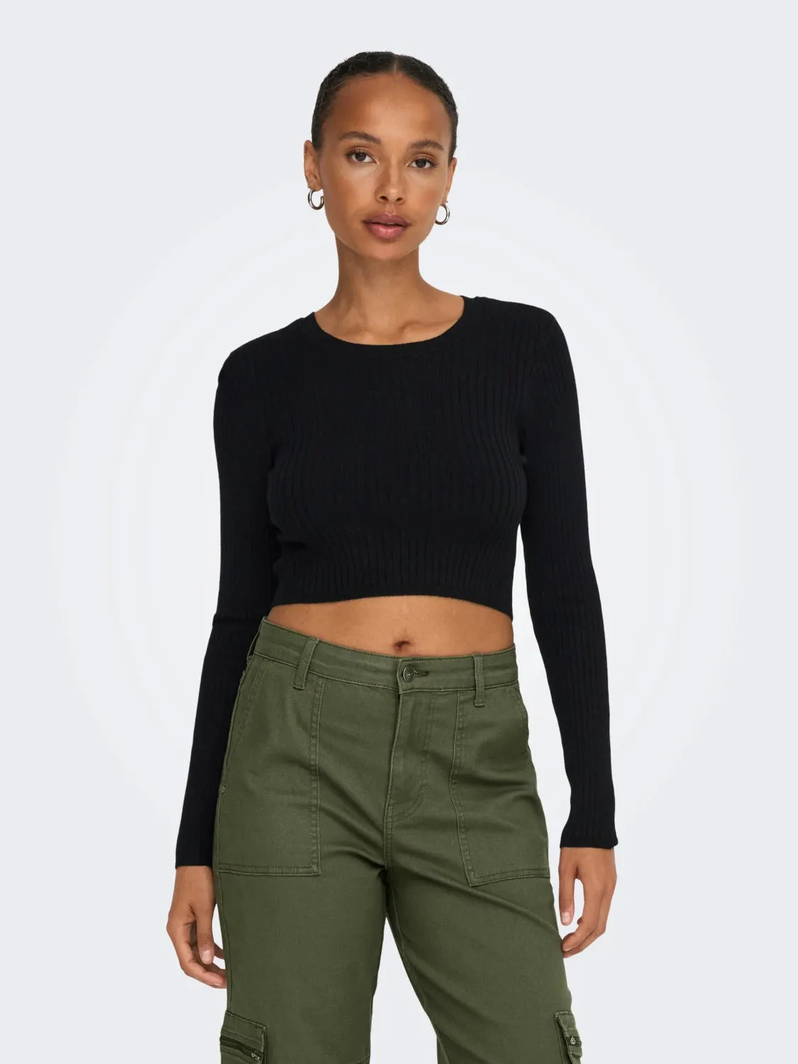 Karol LS Crop O-Neck Pullover