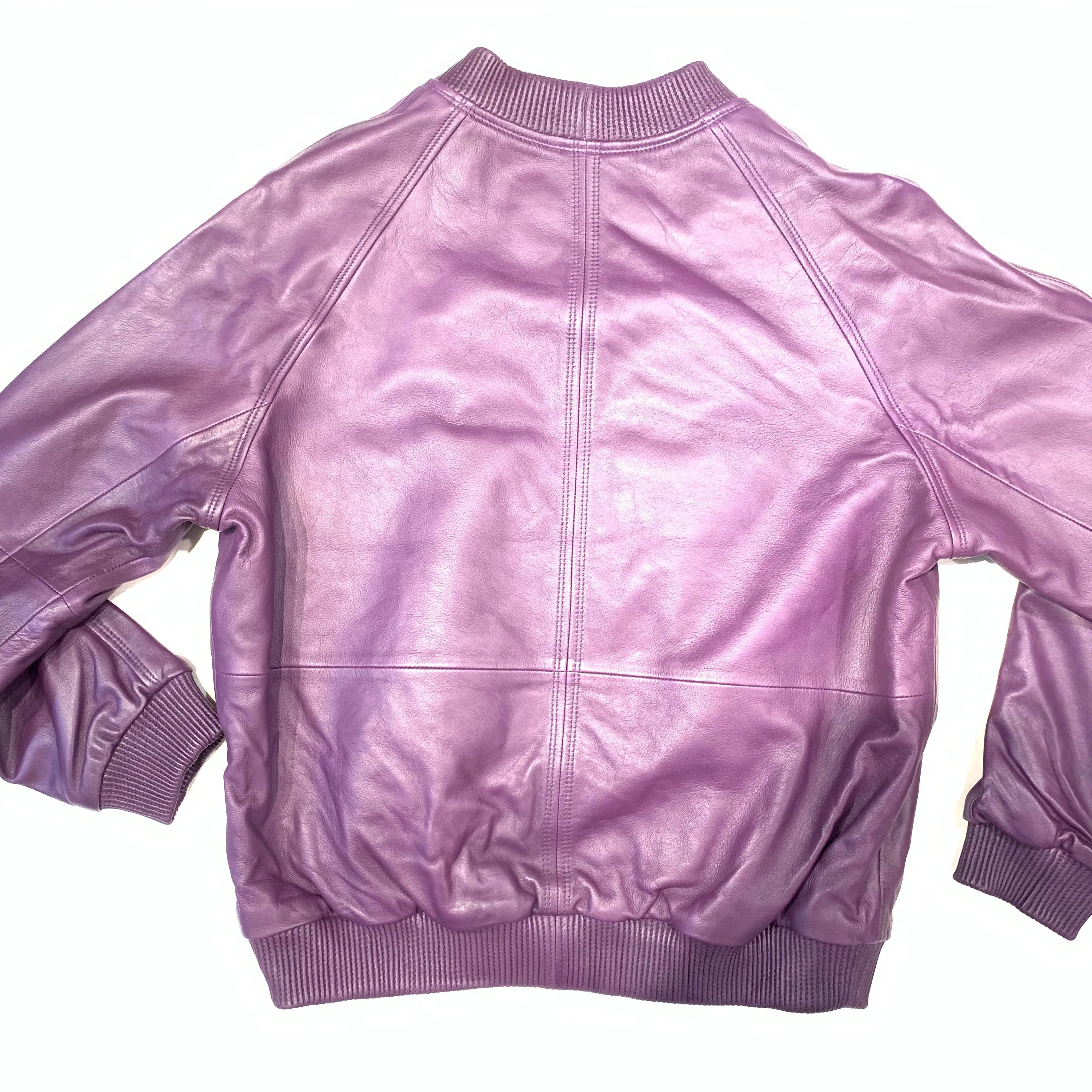 Kashani Purple Lambskin MA-1 Bomber Jacket