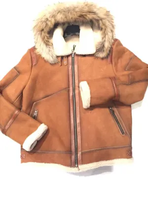 Kashani Tobacco Burnish Fox Shearling Jacket