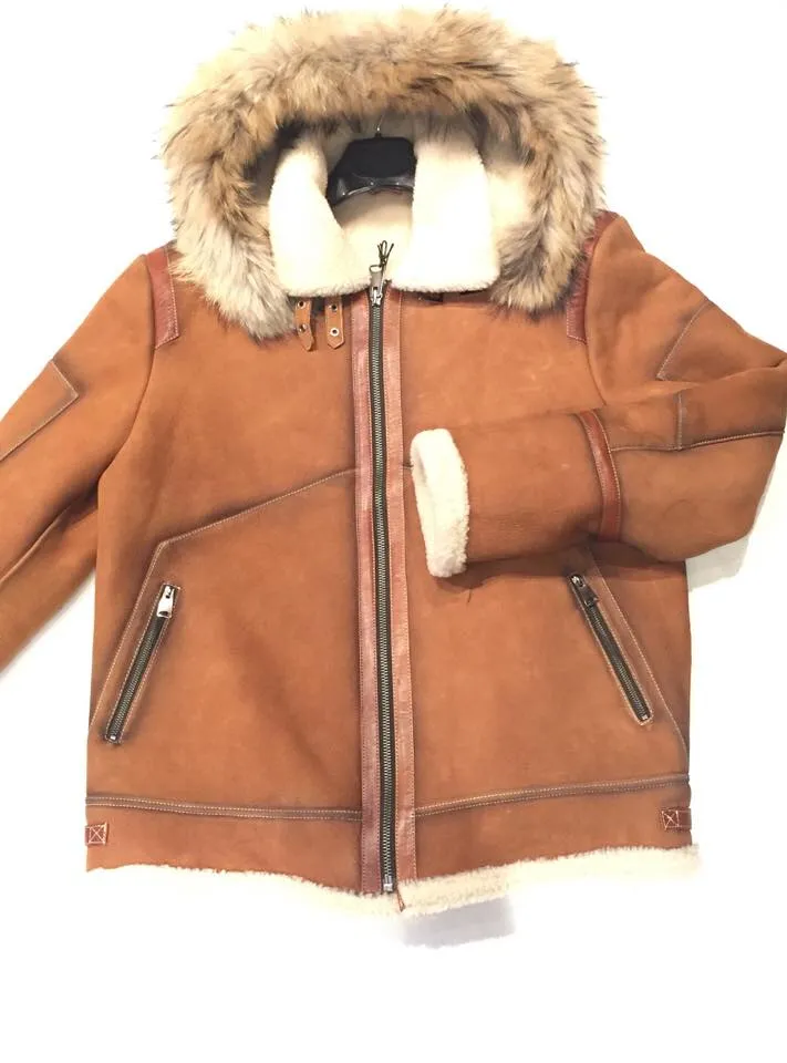 Kashani Tobacco Burnish Fox Shearling Jacket