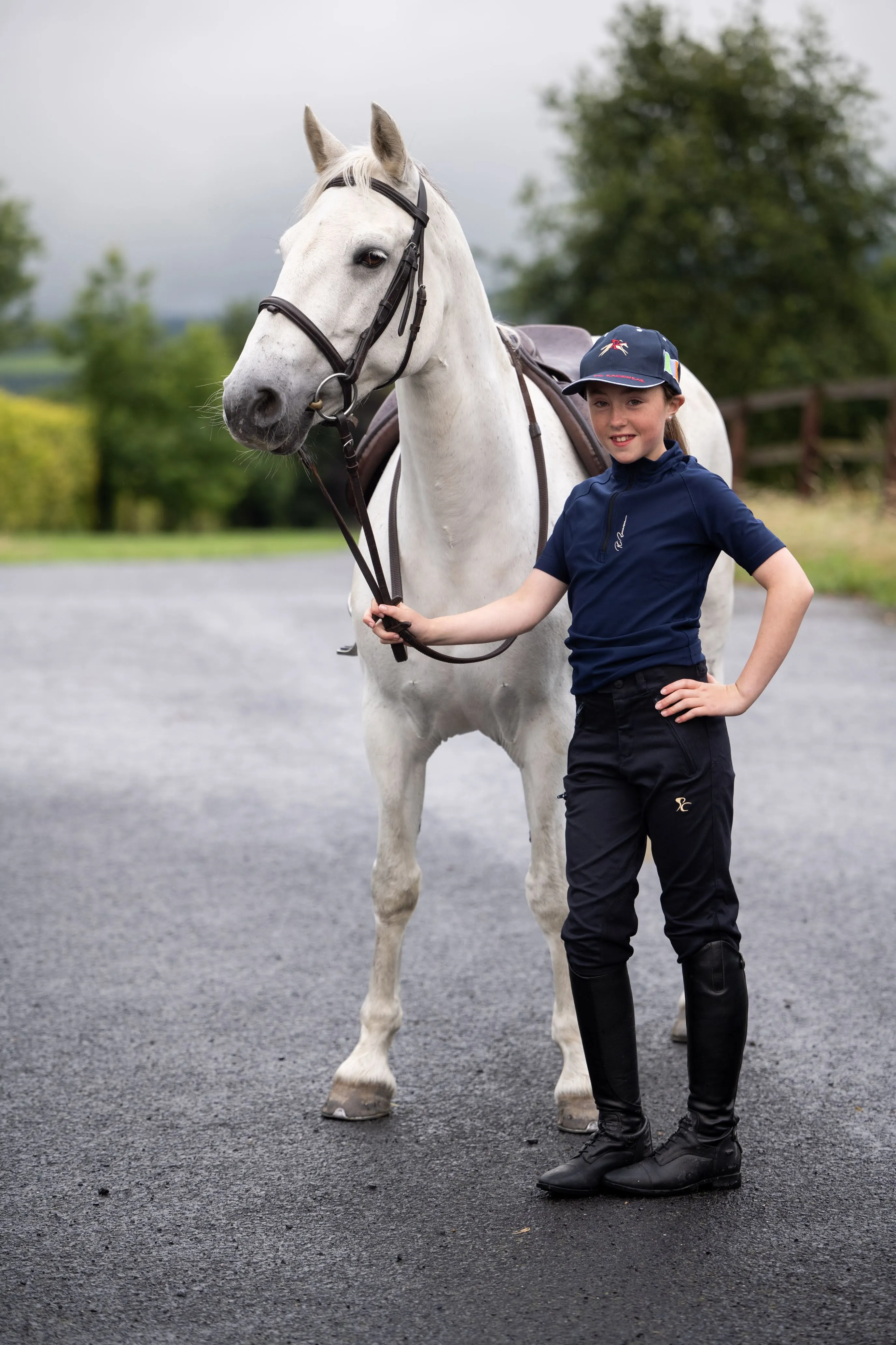 Kids Half Zip Baselayer - Short Sleeve - Signature Navy