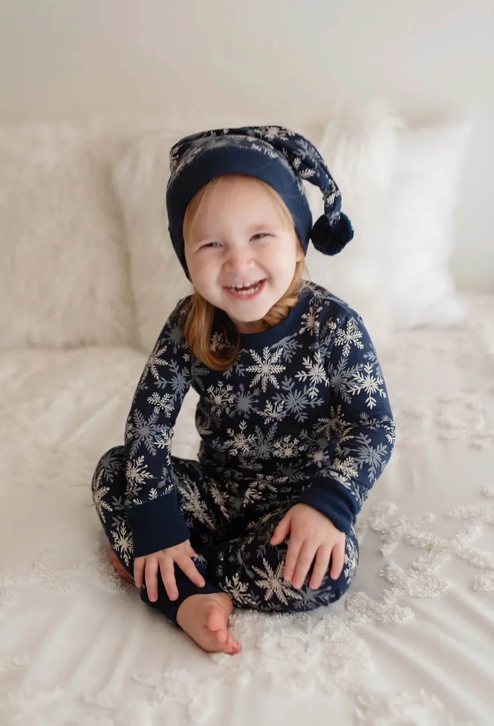 Kids' Organic Holiday PJ & Cap Set