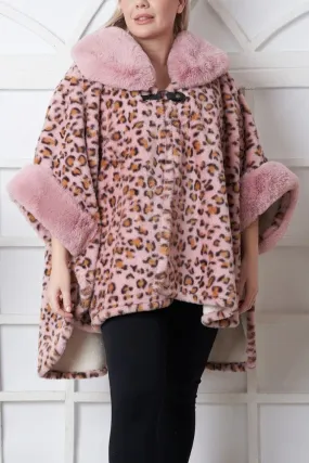 Leopard Print Faux Fur Cardigan