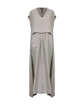 Linen V-Neck Maxi Dress