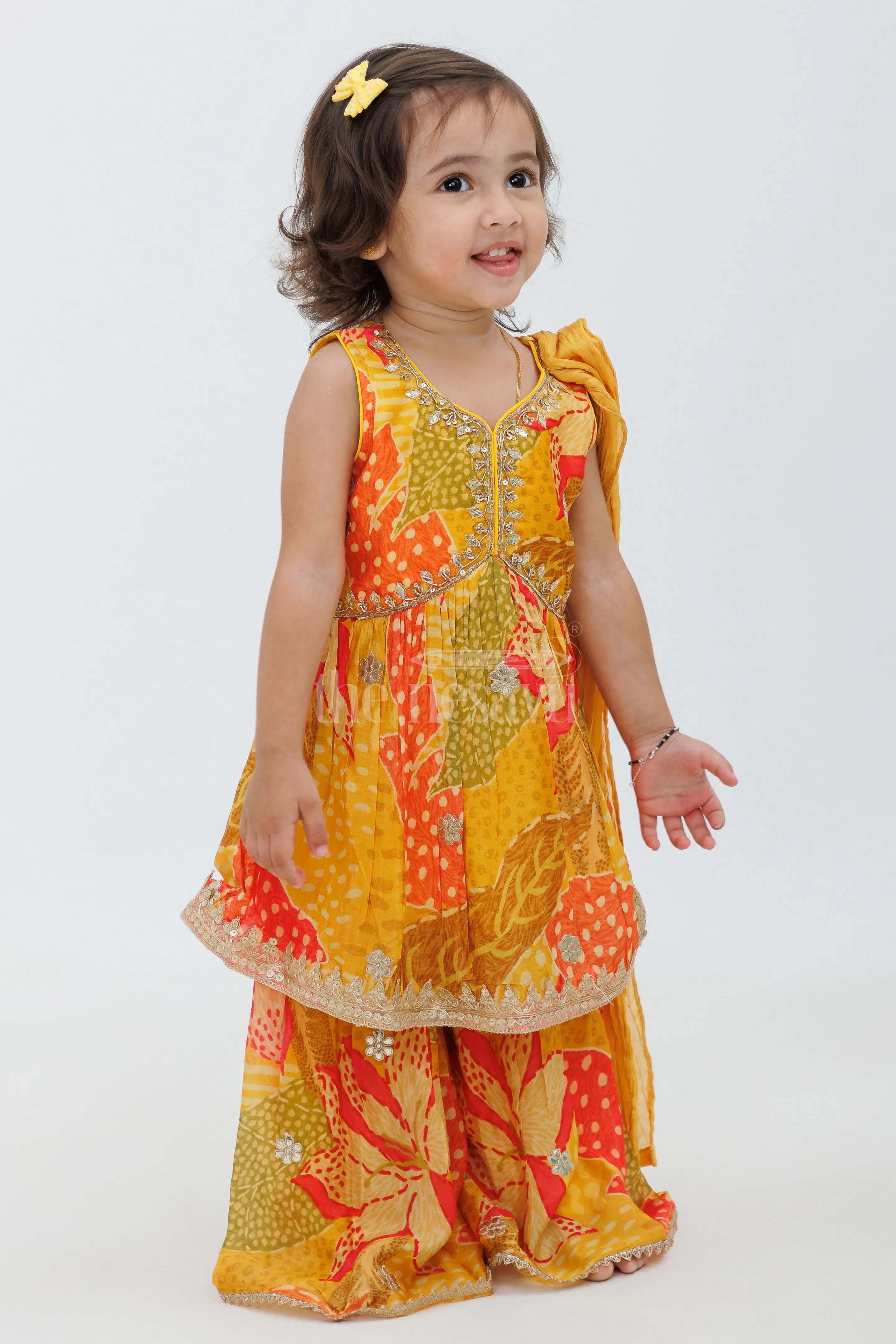 Little Bridal Maid Gharara Dress for Kids