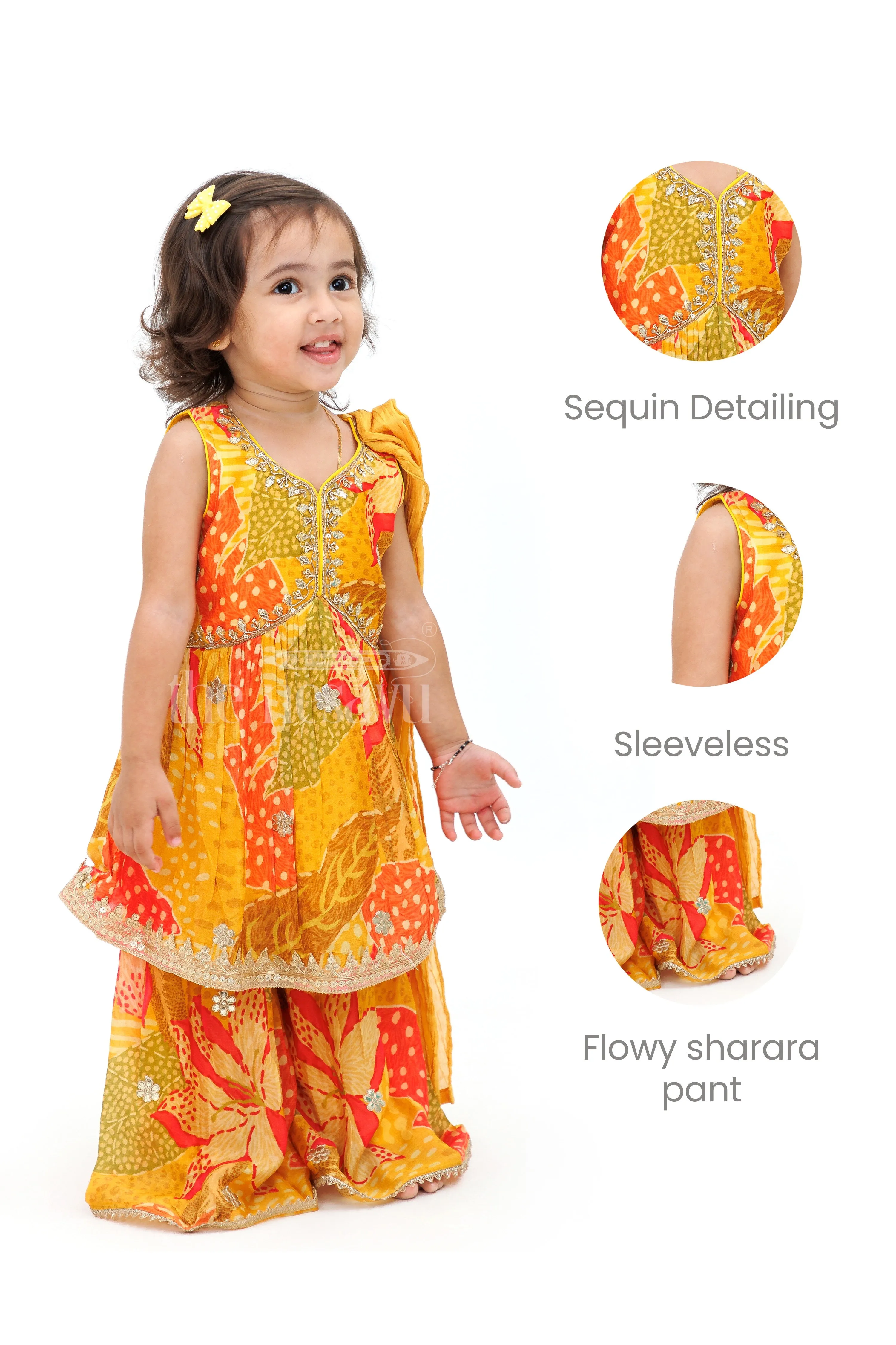 Little Bridal Maid Gharara Dress for Kids