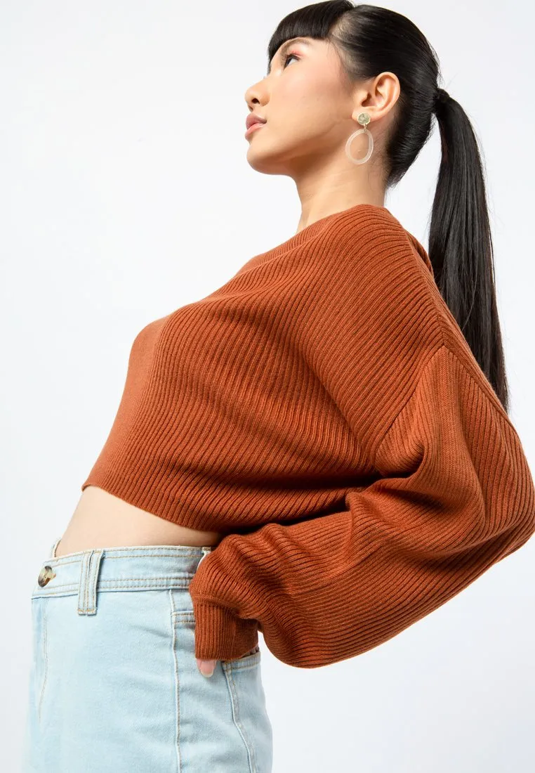 Long Sleeve Crop Knit Sweater