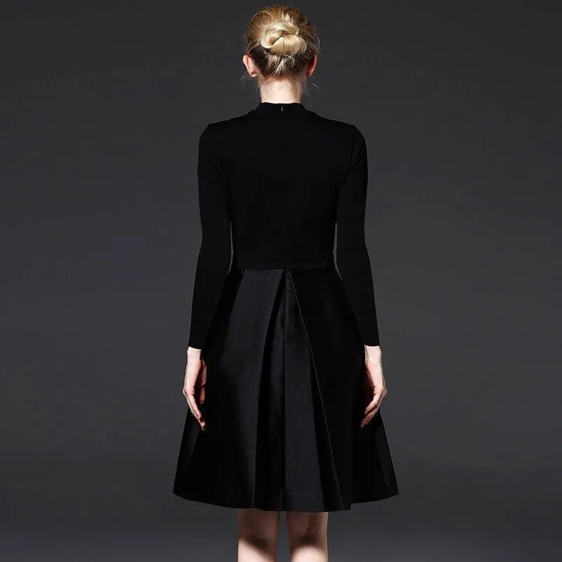 LovelyRLovely Pleated Skirt Black Dress