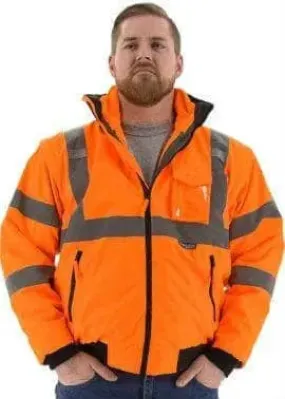 MAJESTIC - 8-in-1 Waterproof Bomber Jacket Hi Viz ORANGE