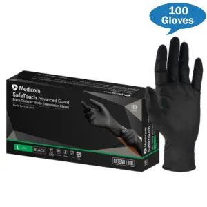 Medicom SafeTouch Advance Guard Black Nitrile Gloves