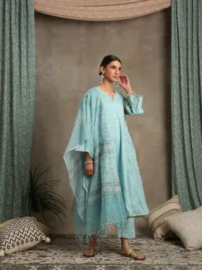 Mehr- Ambar Blue Cotton Printed Salwar Suit