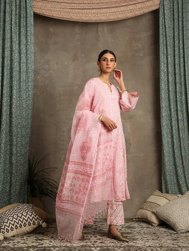 Mehr- Gulaab Pink Cotton Printed Salwar Suit