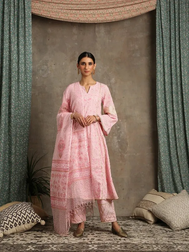 Mehr- Gulaab Pink Cotton Printed Salwar Suit