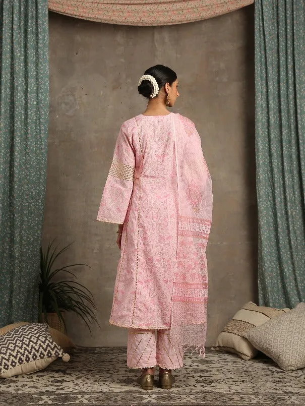 Mehr- Gulaab Pink Cotton Printed Salwar Suit