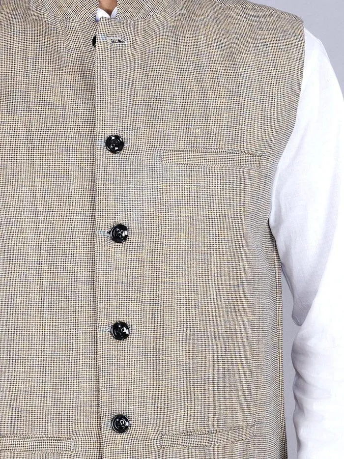 Men Handwoven Cotton Modi Jacket