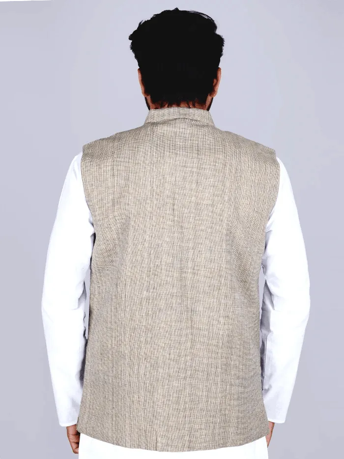 Men Handwoven Cotton Modi Jacket