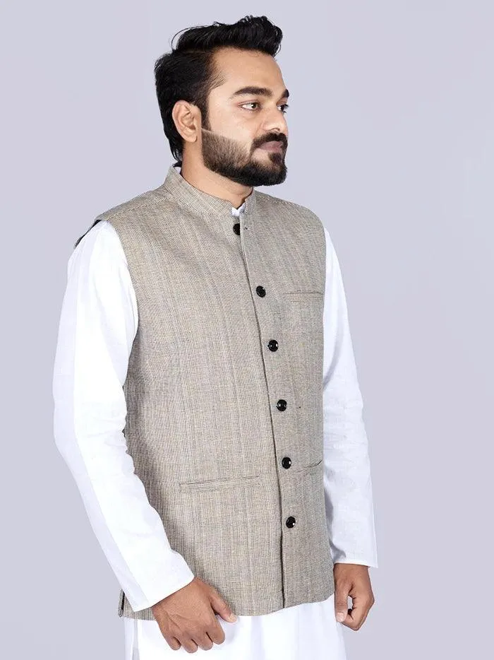 Men Handwoven Cotton Modi Jacket