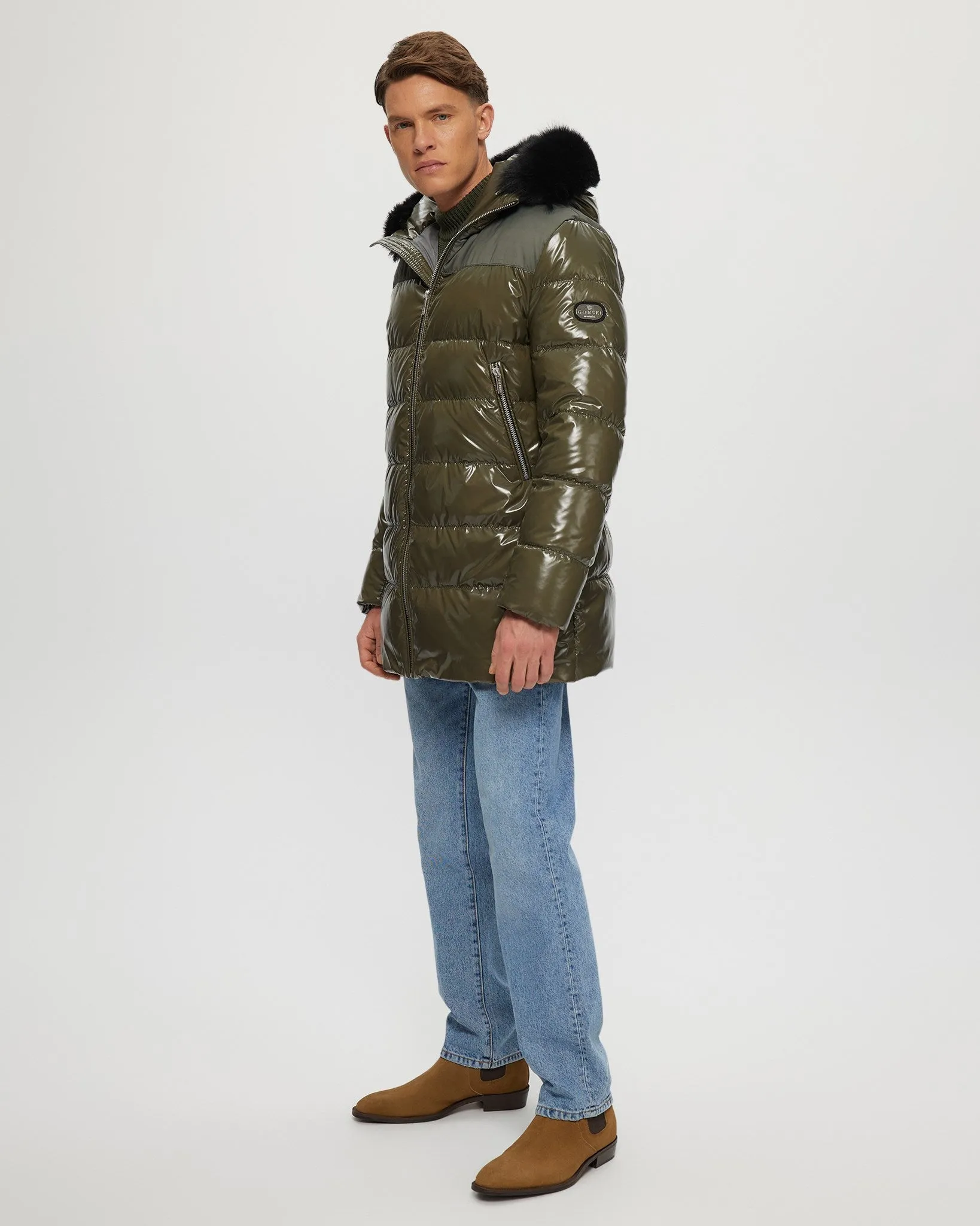 Men's Après-Ski Parka with Detachable Toscana Shearling Lamb Hood Trim