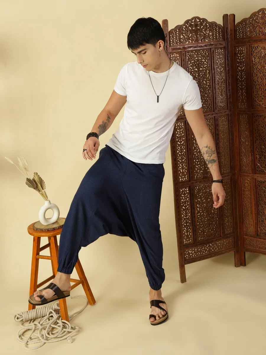 Men's Harem Pant | Dark Blue | Fits Waist Size 28" to 36"