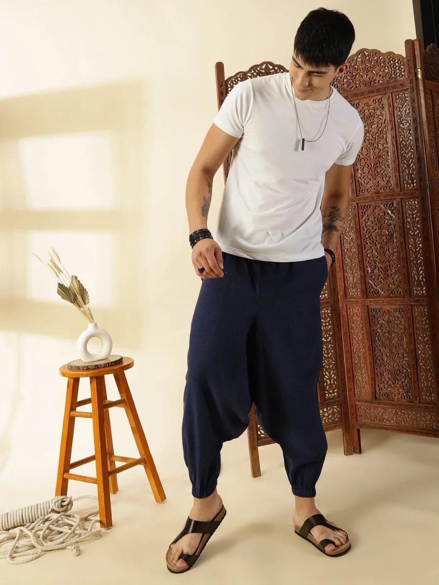 Men's Harem Pant | Dark Blue | Fits Waist Size 28" to 36"