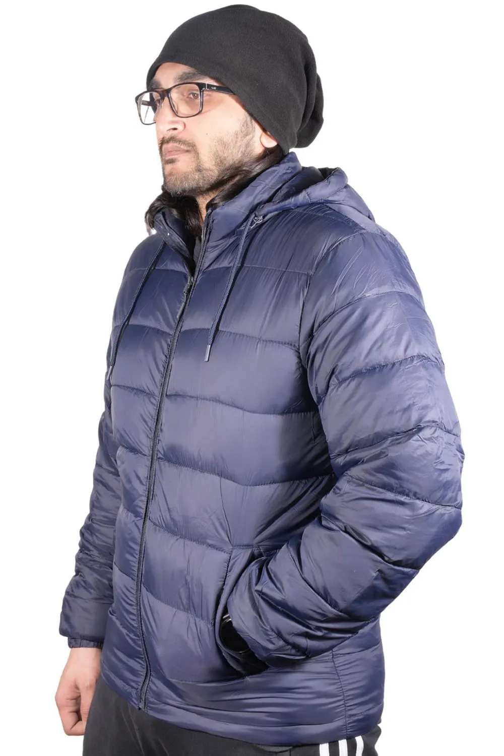 Mens Hooded Winter Bomber Jacket