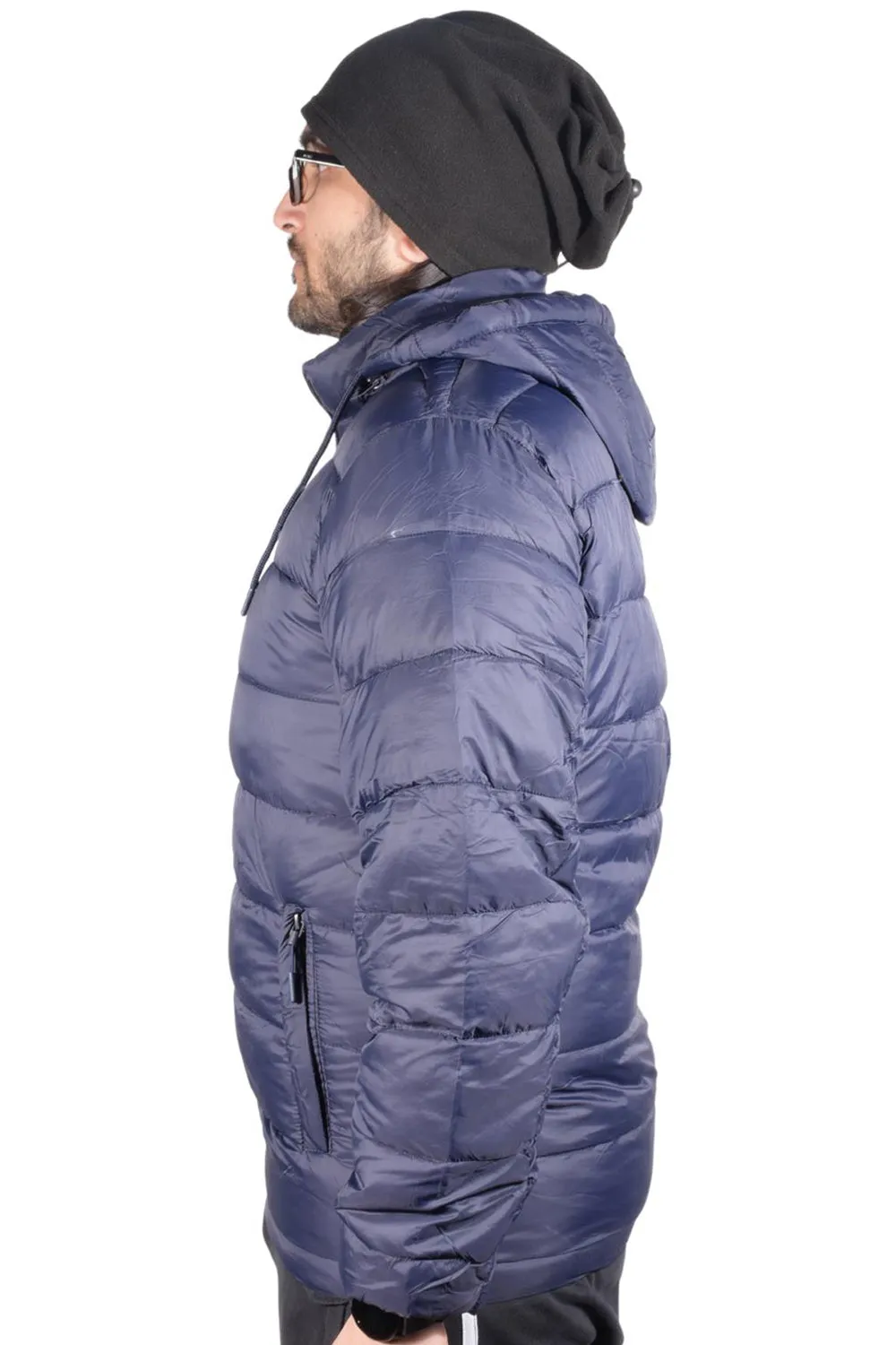 Mens Hooded Winter Bomber Jacket