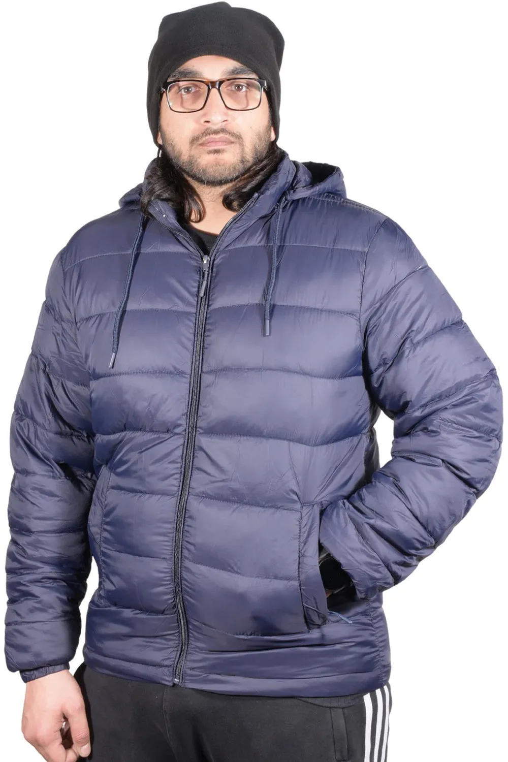 Mens Hooded Winter Bomber Jacket