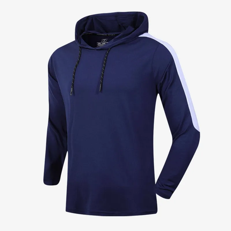 Men's Running Hoodies Tracksuit Gym Jogging Hooded Sport Clothing Training Sweatshirt with Hood Workout Fitness Shirt Sportswear