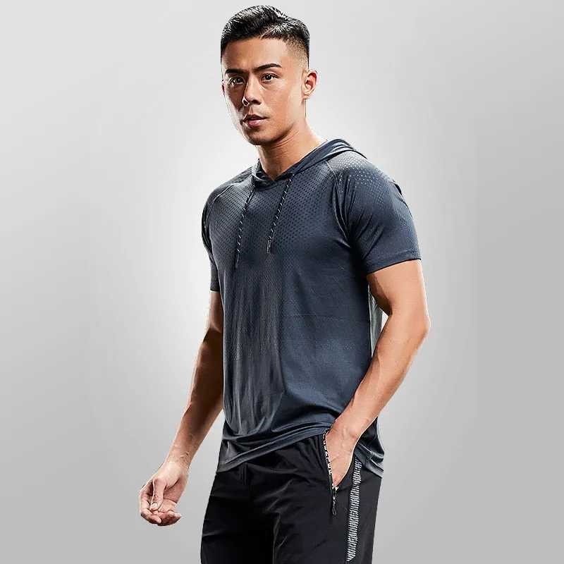 Men's Running Hoodies Tracksuit Gym Jogging Hooded Sport Clothing Training Sweatshirt with Hood Workout Fitness Shirt Sportswear