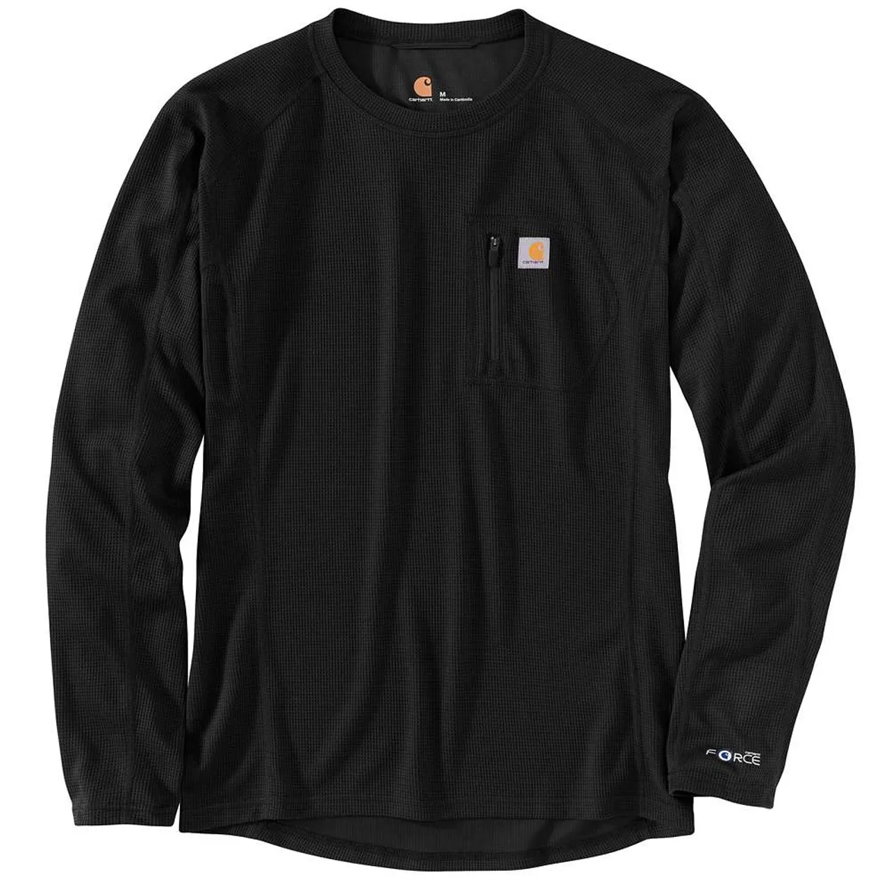 Men's Tall Force Midweight Micro-Grid Base Layer Crewneck Pocket Top