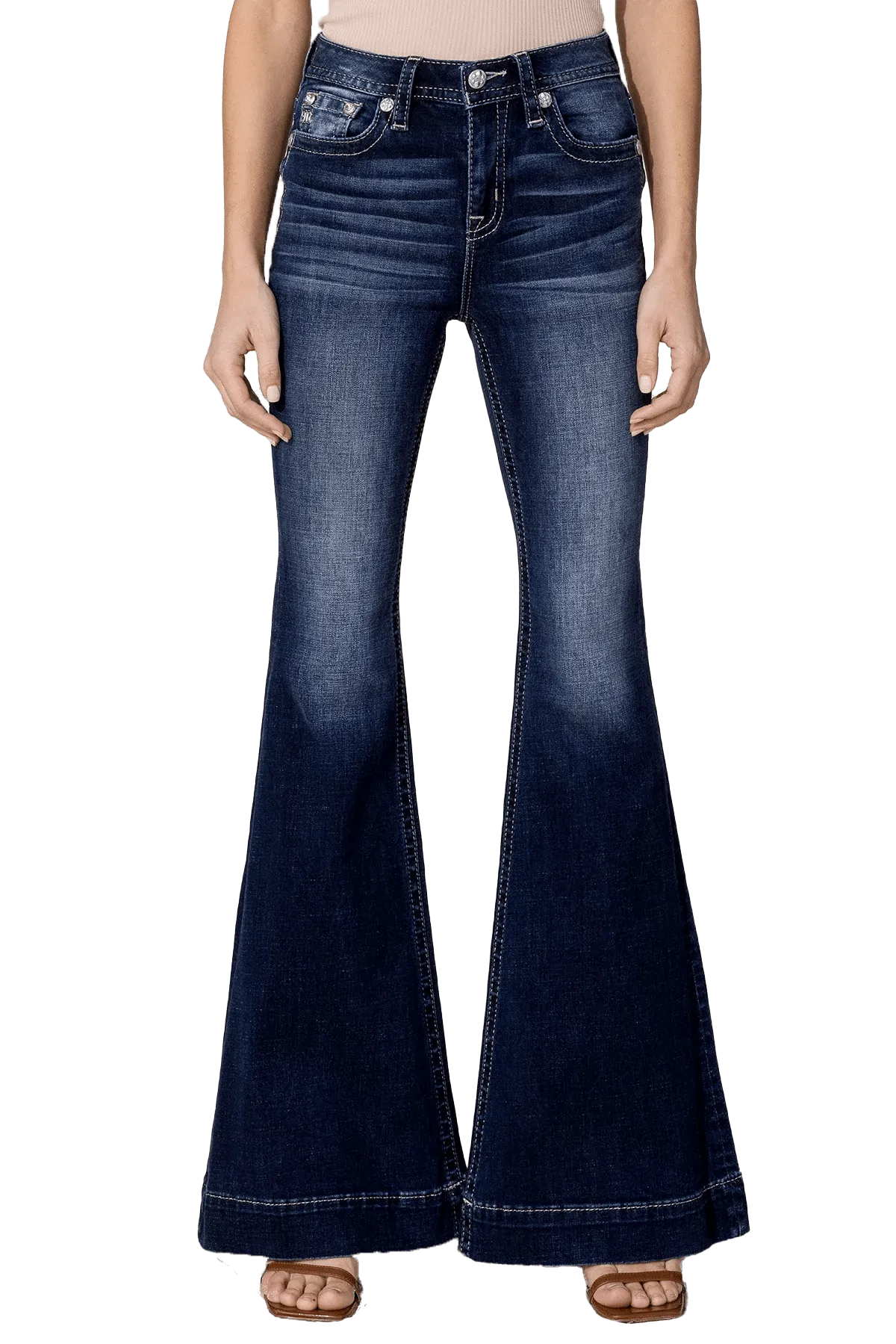 Miss Me Women's Versatile High Rise Flare Jeans