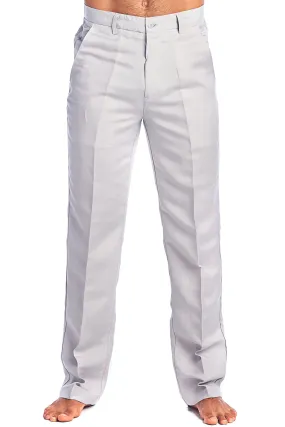 Mojito Collection Men's Slim Fit Casual Resort Wear Linen Flat front Dress Pants