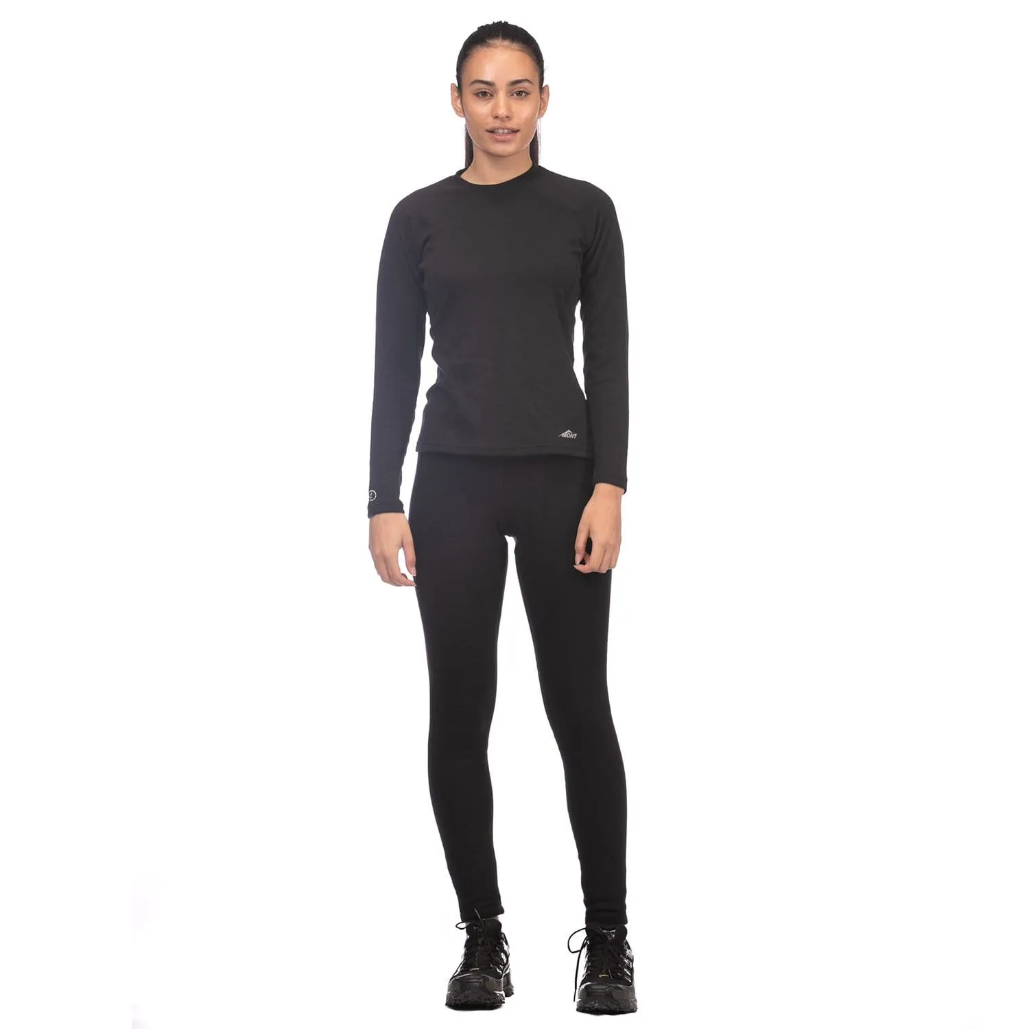 Mont Power Dry Crew Womens Long Sleeve Thermal Top - Black