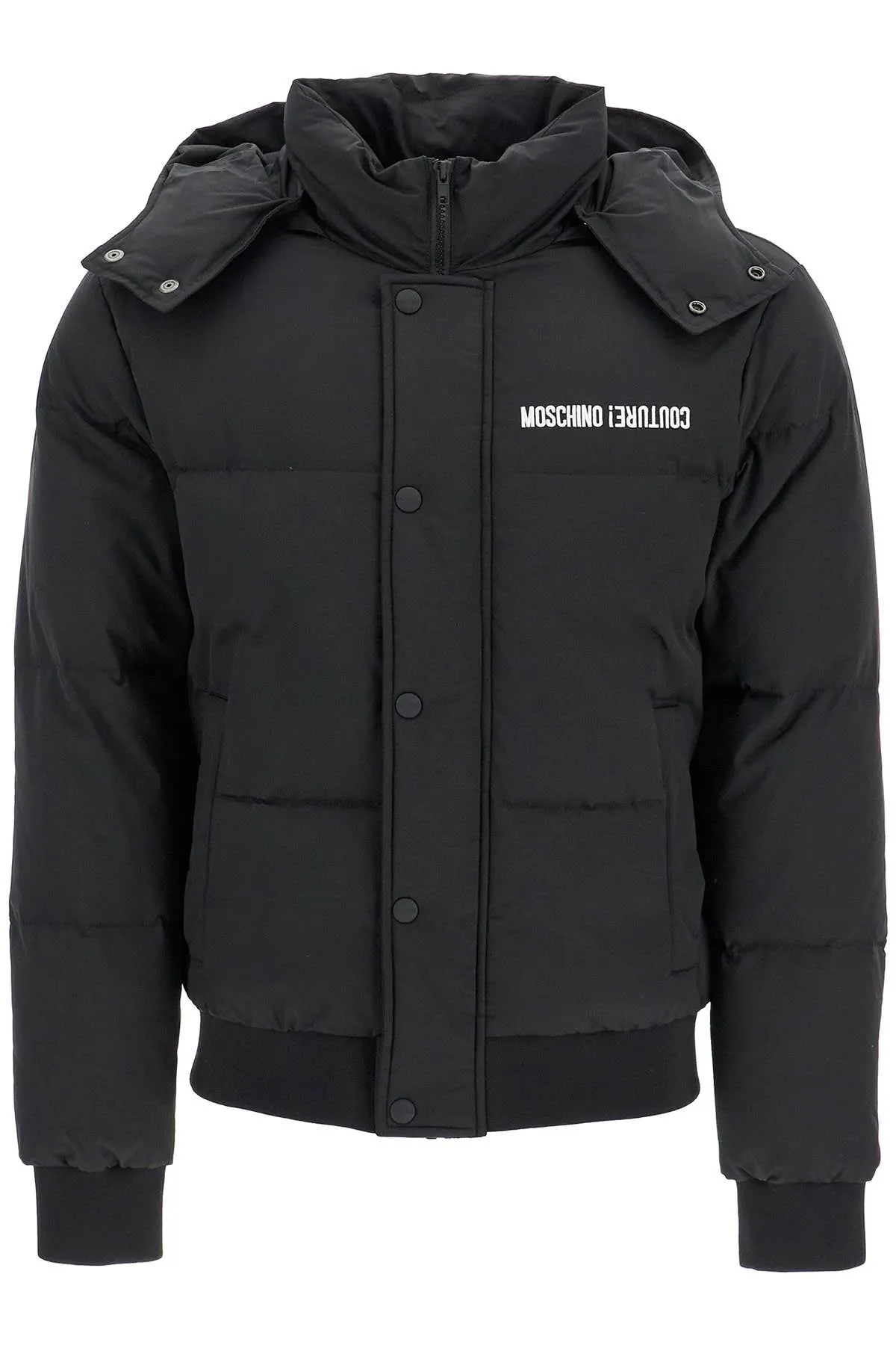 Moschino High-Neck Down Jacket With Hood