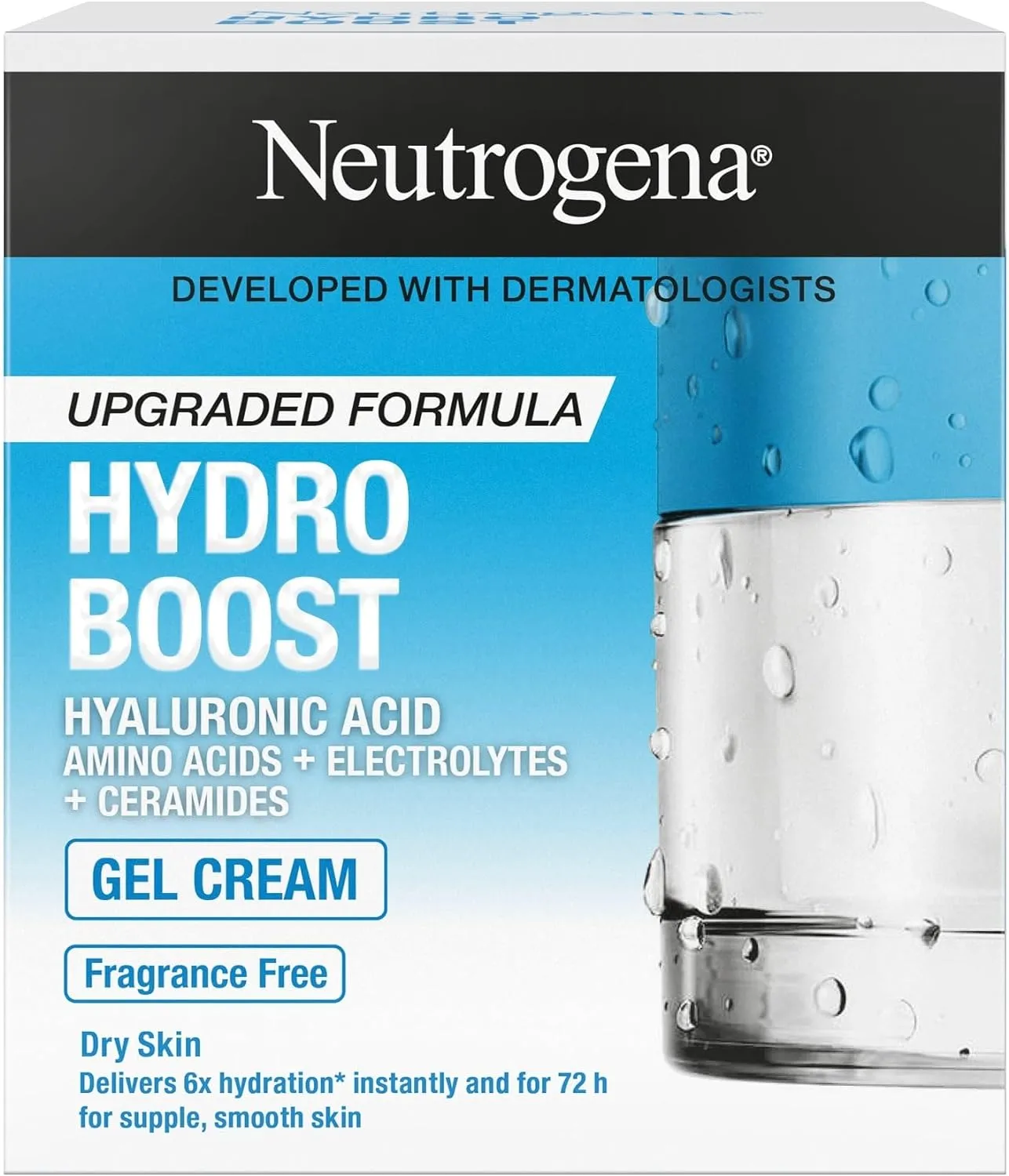 Neutrogena Hydro Boost Gel Cream with Hyaluronic Acid   Amino Acids   Electrolytes   Ceramides - For dry skin