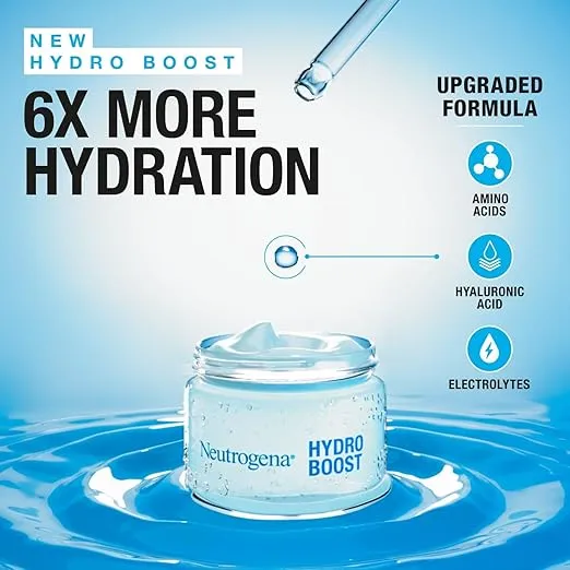 Neutrogena Hydro Boost Gel Cream with Hyaluronic Acid   Amino Acids   Electrolytes   Ceramides - For dry skin