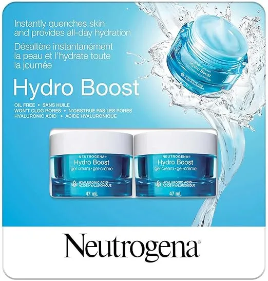 Neutrogena Hydro Boost Gel Cream with Hyaluronic Acid   Amino Acids   Electrolytes   Ceramides - For dry skin